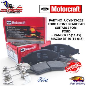 Ford Ranger T6 T7 (11-19) Mazda BT-50 (11-15) Front Brake Pad UCYE-33-23Z Set (4Pcs) - Pad Brek Depan Ranger BT50 PnP