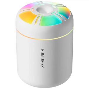 KEBETEME Mini Humidifier Portable Aroma Diffuser Non-Wet Desktop Fine Mist Humidifier with Colorful RGB Night Light USB Powered Small Air Humidifier for Bedroom Office Car