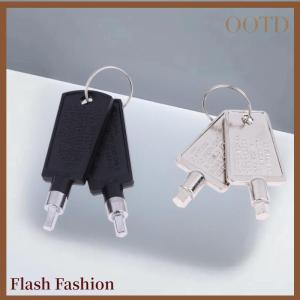 [Falsh F] 2Pcs Freezer Refrigerator Door Key Lock Pentagon Keys Part Accessories For Haier