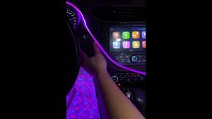 USB Car LED Lights Interior Car Lights Strip 7 Colors Ambient Lighting with 118 inches Fiber Optic Music Sync Simple Installation EL Wire Lights (7 Colors/118 inches)