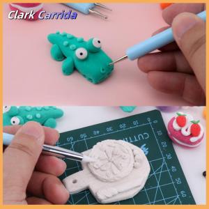 [Clark Carrida] 5Pcs set Silicone Clay Sculpting Tools For Brush Modeling Dotting Nail Art Pottery Clays Tool DIY Carving Ceramics Sculpture