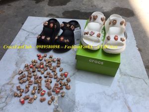 Charm jibit 3D trang trí giày dép Crocs màu Nâu siêu đẹp model 2023 - Et70