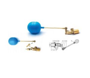 Phao cơ chống tràn quả bóng cần bằng đồng kích thước phi 21 phi 27