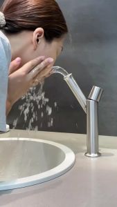 Xinkunlong SUS304 Stainless Steel 360 Rotating Hot And Cold Basin Faucet With Two Water Outlet Modes TapFast shipping