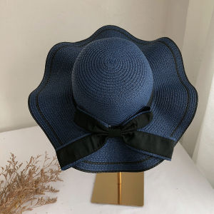 Straw Hat Summer Beach Hat for Women Cap Ribbon Sunlock Hat Female Vacation Big Brim Seaside
