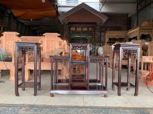 Đôn vuông gỗ gụ cao 70 và 80