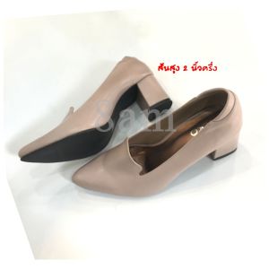 [ส่งเร็วพิเศษ!] 8am รองเท้าส้นสูง รองเท้าคัทชู  รองเท้าหุ้มส้น ทรงหัวแหลม ใส่ทำงาน  maxima FF3036