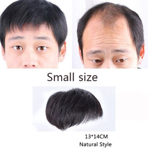 wig for men real human hair  hair   extentsion  short  hair wig for men  toupee hair black  Wigs short  hair clip Handsome  Balding Smallest size