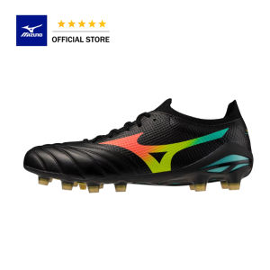 【100% Authentic 】Mizuno Morelia Neo V Beta Pro FG Firm Ground KL Soccer Cleat Football BLACK-LAVA ORANGE