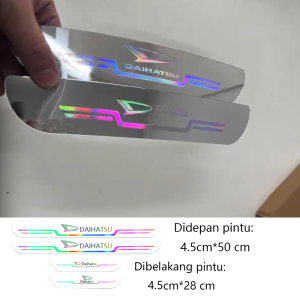 Stiker Pelindung Pijak Pintu Mobil 4 Pcs tahan usang Anti Air Versi Upgrade Panel Kaca Akrilik Stiker Sill Plate Mobil