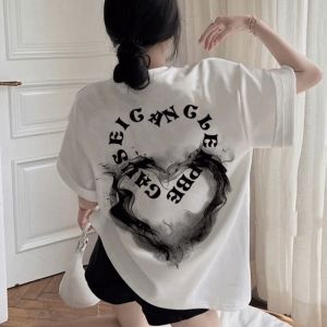 Kaos Retro Lengan Pendek baju atasan Love Ink Baju Wanita unisex Korean Stylee korean oversize distro wanita pakian kekinian women tshirt bisa cod