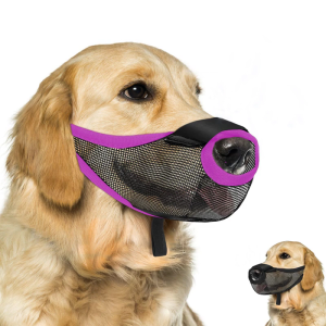 Dog Muzzle With Adjustable Belt For Snouts Protections Crowded Public Space Biteprevent Pet Face Mask For Outdoor Walking