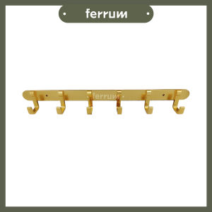[ FERRUM ] Kapstok Gantungan Baju Cantelan Baju Hanger 6 Kait Aluminium Tebal Abu Abu / Hitam / Gold 602