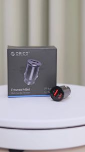 ORICO 65W Mini Car Charger PD QC PPS Fast Charging USB A USB C Dual Port Car Phone Charger 12-24V For Phone Android Tablet