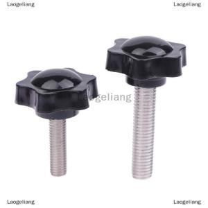 [COD] Laogeliang 2ชิ้นอุปกรณ์อุตสาหกรรม M6 M8 M10 38 # ลูกบิดล็อกเกลียวทรงดาวเกลียวสกรูด้ามจับหัวพลาสติก Bakelite