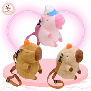Gấu Bông Balo Capybara Nâu Cao Cấp Chất Liệu Vải Mềm Mịn HADA  Hoàn Hảo Làm Quà Tặng Cho Bé