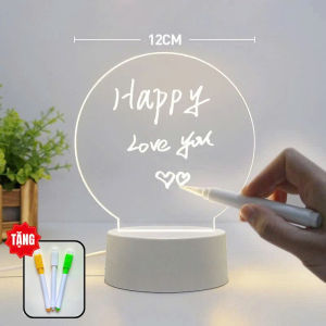 Đèn led Mới Bảng Ghi Chú usb Để Bàn Đèn Ngủ Dạ Quang Handmade Viết Ban Acrylic Bảng Tin Quà Tặng Sáng Tạo