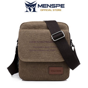 MENSPE Mens Shoulder Bag Fashion Canvas Bag Waterproof Messenger Bag Travel Bag Business Bag Phone Bag Large Capacity Lightweight Casual Bag Fashion Leisure Sport Street Bag for College Student