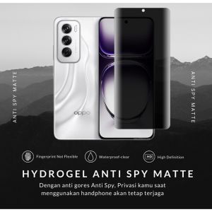 Anti Gores Hydrogel Spy Matte Privacy Anti Intip OPPO Reno 11 5G 11Pro 5G 11F 5G A16S A18 A38 A57 5G A57S A58 4G A58 5G A78 4G A78 5G A79 5G A98 5G Find N3 Flip TPU Full Screen Protector