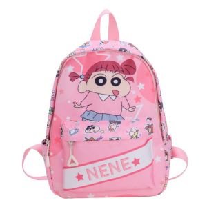 RENJE Large Capacity Crayon Shin-chan Backpack Japanese Style Kawaii Children Anime Printed Bag Daypack Tōru Cartoon School Bag Girls
