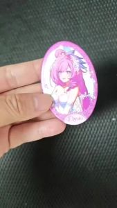 Anime Game rd Cosplay Backpack oval Badges Elysia Herrscher Of Human: Ego Pins Collection Breastpin for Bags Clothes Gift