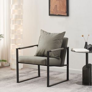 Nordic Single Sofa Chair Italian Light Luxury Living Room Leisure Chair Business Negotiation Office Chair Hotel Reception Sofa Chair