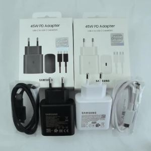 Samsung C55 A55 45W PD Charger Super Fast Charging For Galaxy S25 S24 S23 Ultra Plus FE A56 A36 A17 EU/US Adapter 5A TypeC Cable2026