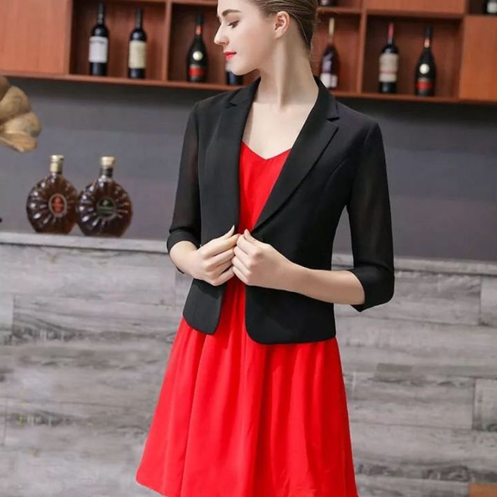 Women's Summer Blazers New Fashion Velvet Jackets Suit Women