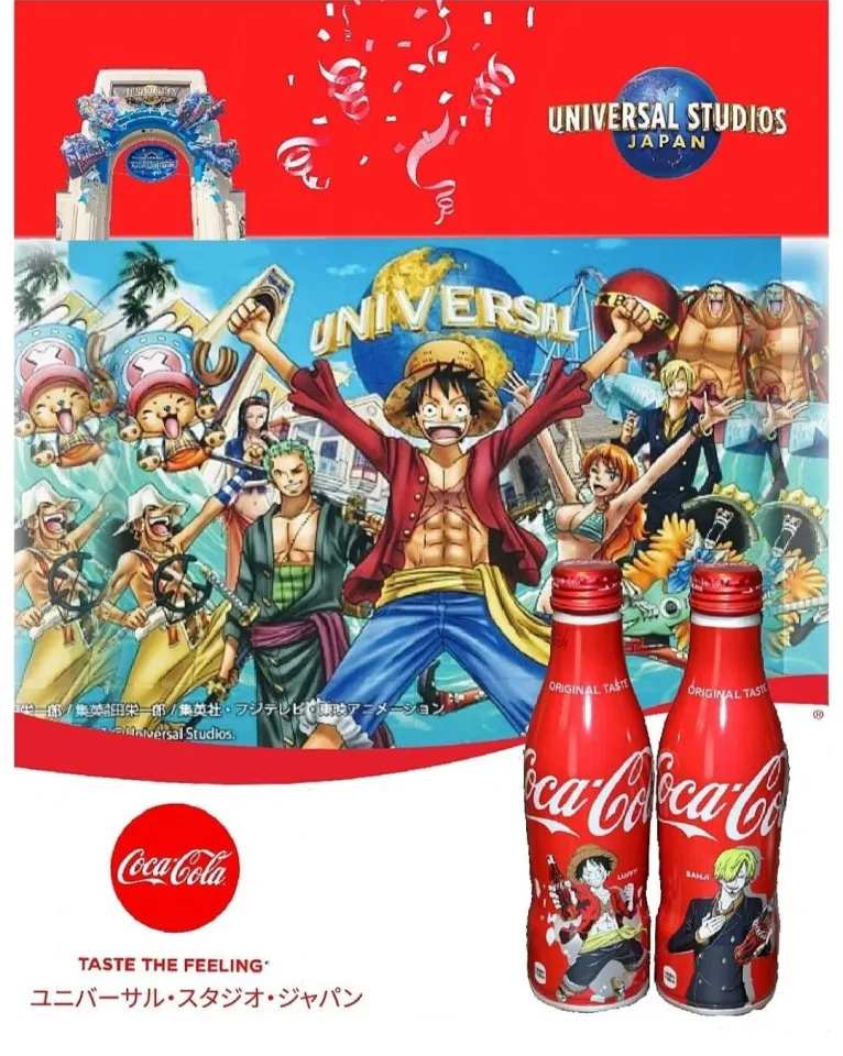 Coca cola aluminium bottle (Universal studio One Piece) rare