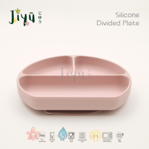 JIYU [JB-003] Silicone Divided Plate / Piring Silikon Dengan 3 Lubang BPA FREE