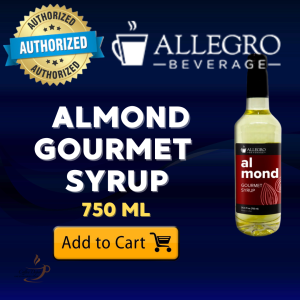 ALLEGRO Almond Syrup 750ml | USA-Made for Coffee Tea & Cocktails | Sugar-Free Keto-Friendly & Diabetic-Safe