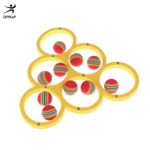 DP👓🧤🎾 1PC bảng nổi với 10 quả bóng nổi Đồ chơi vòng ném trò chơi thể thao dưới nước nổi hồ bơi trò chơi đồ chơi EVA ném vòng tròn