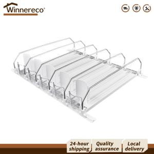 [Winnereco Flagship Mall]Modern Wine Rack with Space-Saving Design and Adjustable Shelves for Efficient Kitchen Organization