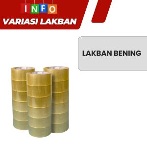 Lakban Bening / Lakban Fragile 2inci 50 yard-72yard-90yard-100yard isi 6pc