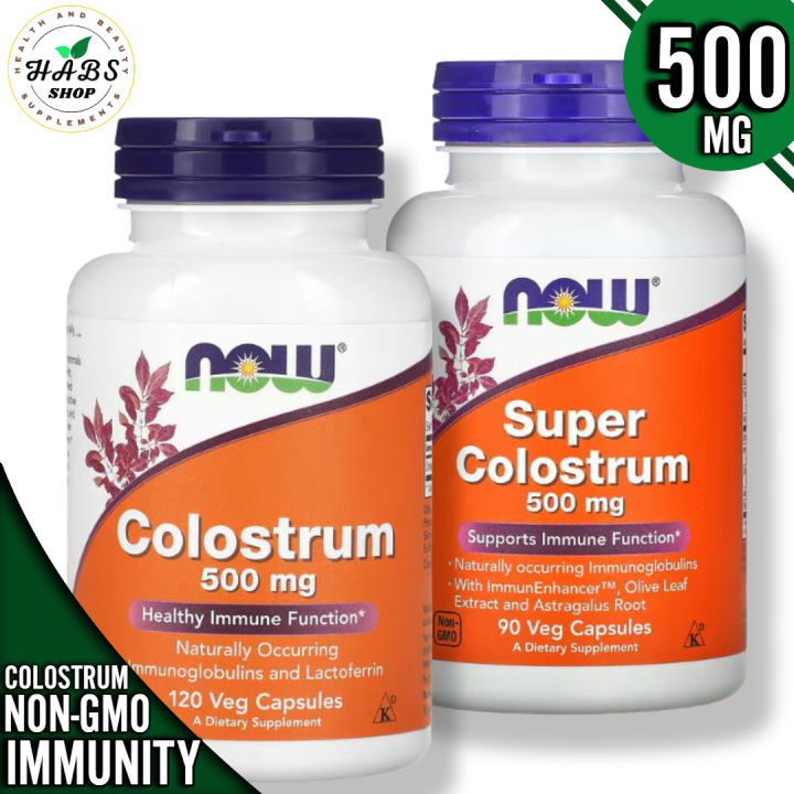 Colostrum Now Foods Colostrum 500mg 120 Veggie Caps or Super Colostrum 90 Veg Capsules Lazada PH
