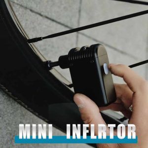 Mini Inflator Bicycle Pump 80 PSI Bike Air Pump Schrader Valve Motorcycle Air Compressor Aluminum Cube MTB Bicycle Emergency Accessories