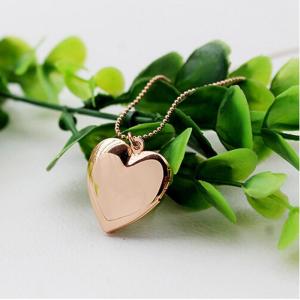 A5TG Nam nữ Người yêu Bạn bè Trang sức  dây chuyền Hình ảnh Locket Hình trái tim Chuỗi hạt
