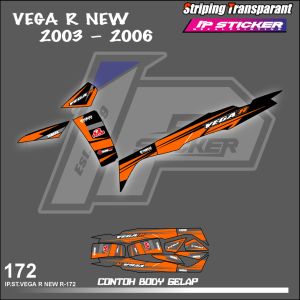 VEGA R NEW 2003 - 2006  (COD) STIKER STRIPING MOTOR YAMAHA VEGA R NEW 2003 - 2006  - STIKER LIST SIMPLE DESAIN RACING HOLOGRAM DAN TRANSPARAN BISA COD IP.KODE R-172