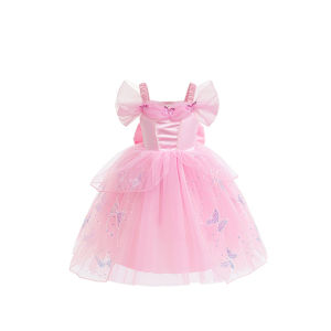 Girls Mermaid Princess Dress Summer New Style Baby Girl Strap Dress Childrens Halloween Performance Costume Dress