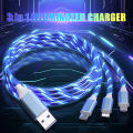 3 in 1 Super Fast Charger for Android with Adapter 240w Charging Flowing Light Up 120Watts. 