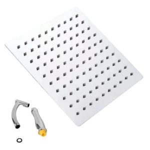 High Pressure Top Sprayer Bathroom Rainfalls Showerhead Stainless Steels Shower Head Large Curved Shower Head Extender