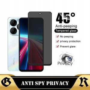 Tempered Glass Layar Privacy ITEL P55 NFC / ITEL P65 Anti Gores Kaca Spy 9D Full