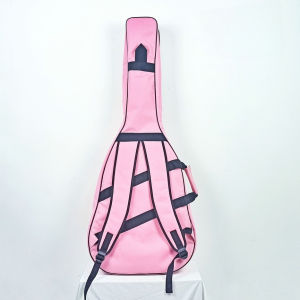 Tas Gitar Akustik Jumbo Bahan Kulit Tebal Softcase Warna Pink Peach Terbaru Murah Awet