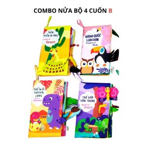 Đồ Chơi Giáo Dục Sớm Sách Vải Tương Tác Song Ngữ - Đoán Đuôi Con Vật - Pipovietnam