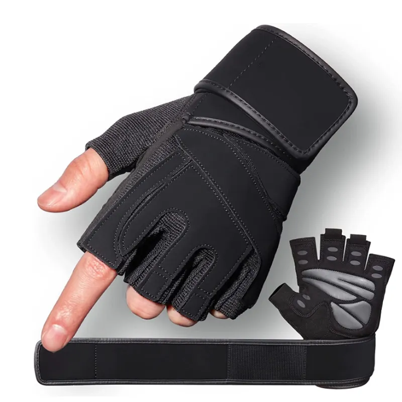 Unisex Ultralight Microfiber & Neoprene Gym Gloves Wrist Wraps for