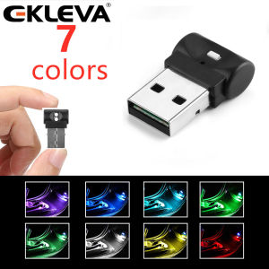 EKLEVA Mini USB LED Car Light Auto Interior Atmosphere Light Decorative Lamp Emergency Lighting PC Auto Colorful Light Car Accessory