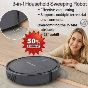 3-in-1 Household Sweeping Robot Effective Clean Oil Stain Disinfect Intelligent Vacuum Cleaner