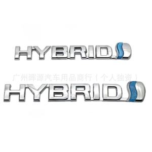 Suitable for Toyota RAV4 Ruizhi HYBRID environmentally friendly hybrid car logo ABS electroplated body sticker rear sticker