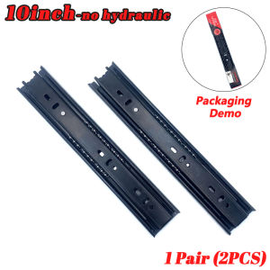 (2 Pcs) Soft Closing /PUSH OPEN Hydraulic Drawer Guide Press Type Self Popping Drawer Rail