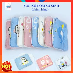 Gối cho bé sơ sinh Goodmama êm mềm mại thoáng mát thấm hút mồ hôi tốt giúp bé ngon giấc